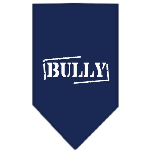 Bully Screen Print Bandana Navy Blue Small